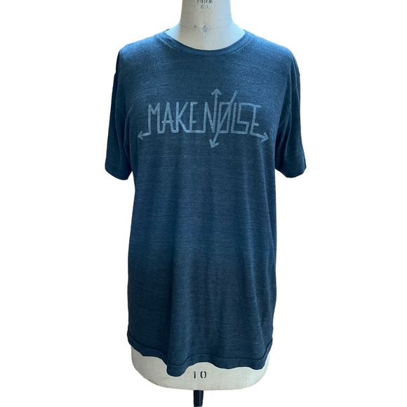 American Apparel Other - American Apparel Mens 50/25/25 Track Shirt Gray Make Noise Short Sleeve Crew  L
